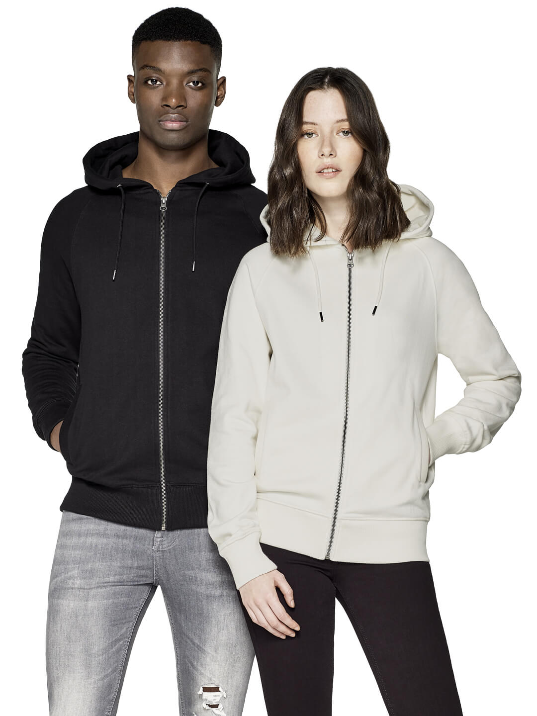 E-EP61Z-HEAVY RAGLAN ZIP-UP HOODY WITH SIDE POCKETS
